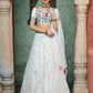 Impressive White Georgette Lehenga Set - Rajwada