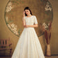 Impressive White Net Anarkali - Rajwada