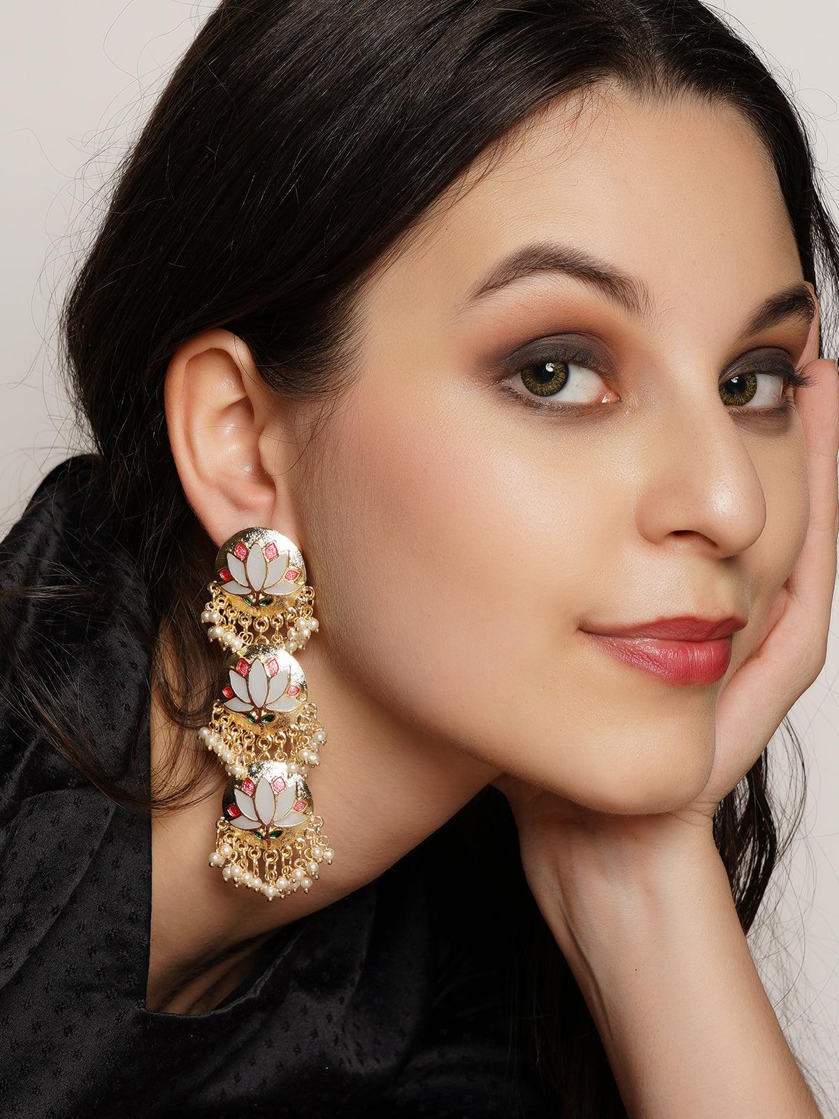 Intrinsic drop earrings - Rajwada