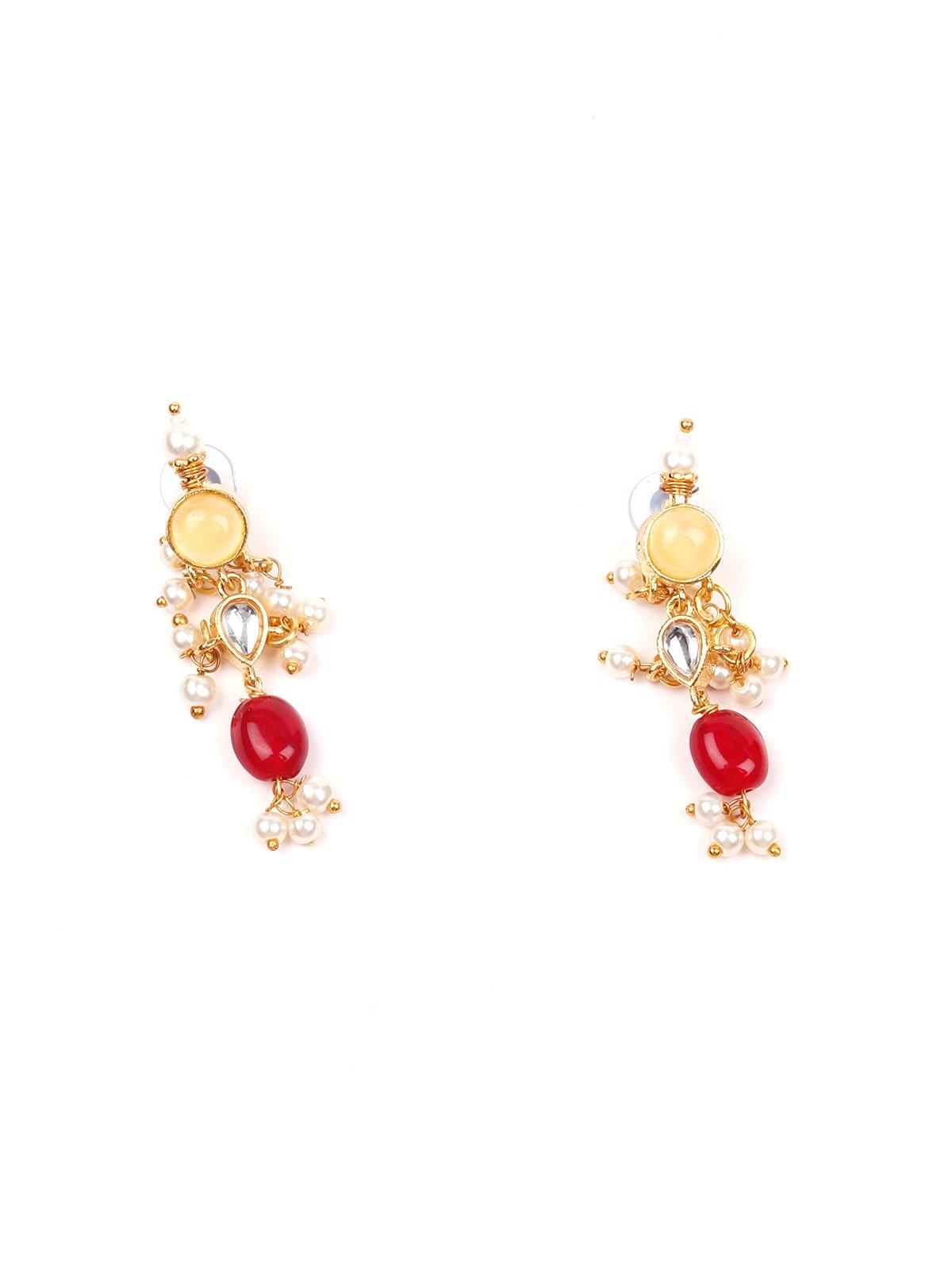 Jewel-Tone Multicolour Princess Necklace Set - Rajwada