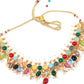 Jewel-Tone Multicolour Princess Necklace Set - Rajwada