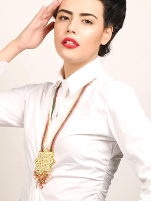 Kalina Pistachio Necklace Set - Rajwada