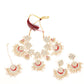 Kundan detailing gold colour jewellery set - Rajwada