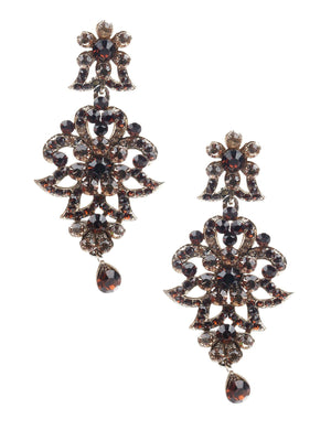 KUNDAN STUDDED DANGLE EARRINGS - Rajwada