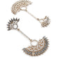 KUNDAN STUDDED DANGLE EARRINGS - Rajwada