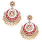 KUNDAN STUDDED MEENAKARI CHANDBALI EARRINGS - Rajwada