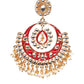 KUNDAN STUDDED MEENAKARI CHANDBALI EARRINGS - Rajwada