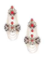 KUNDAN STUDDED MEENAKARI DANGLE EARRINGS - Rajwada