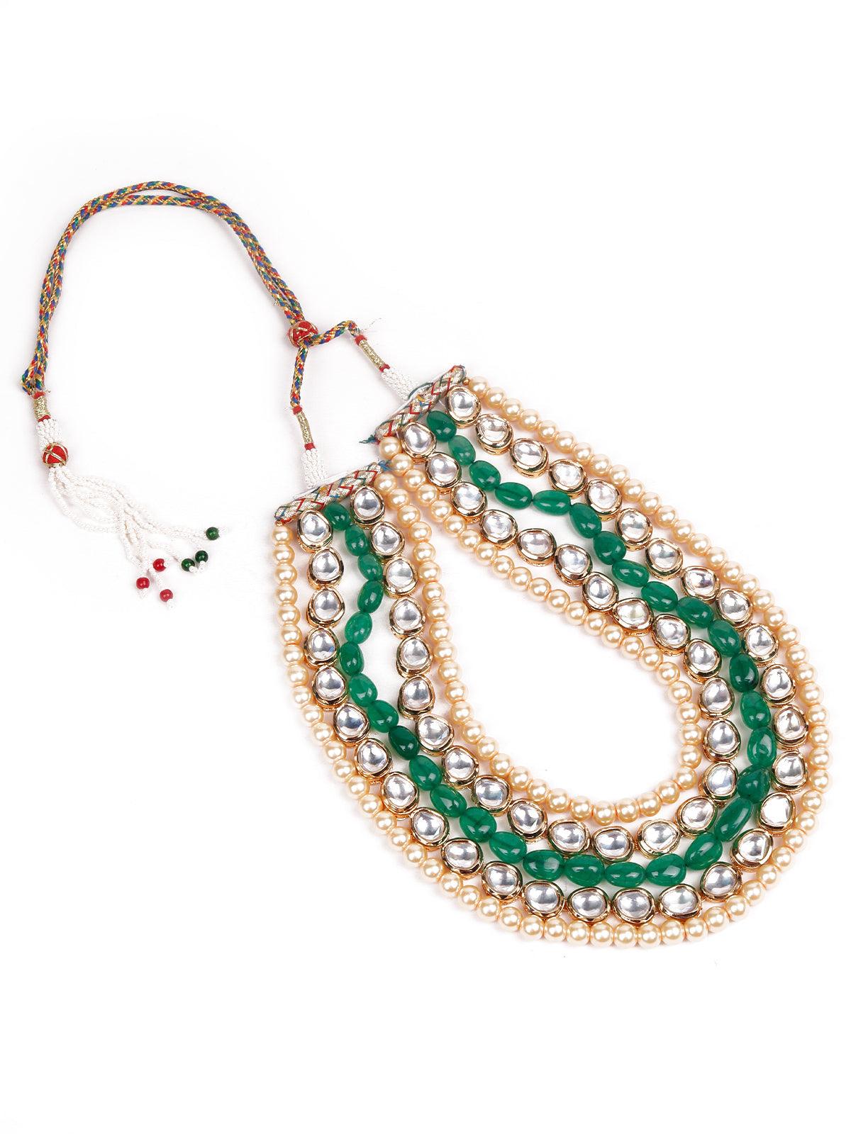 Kundan work statement choker necklace - Rajwada