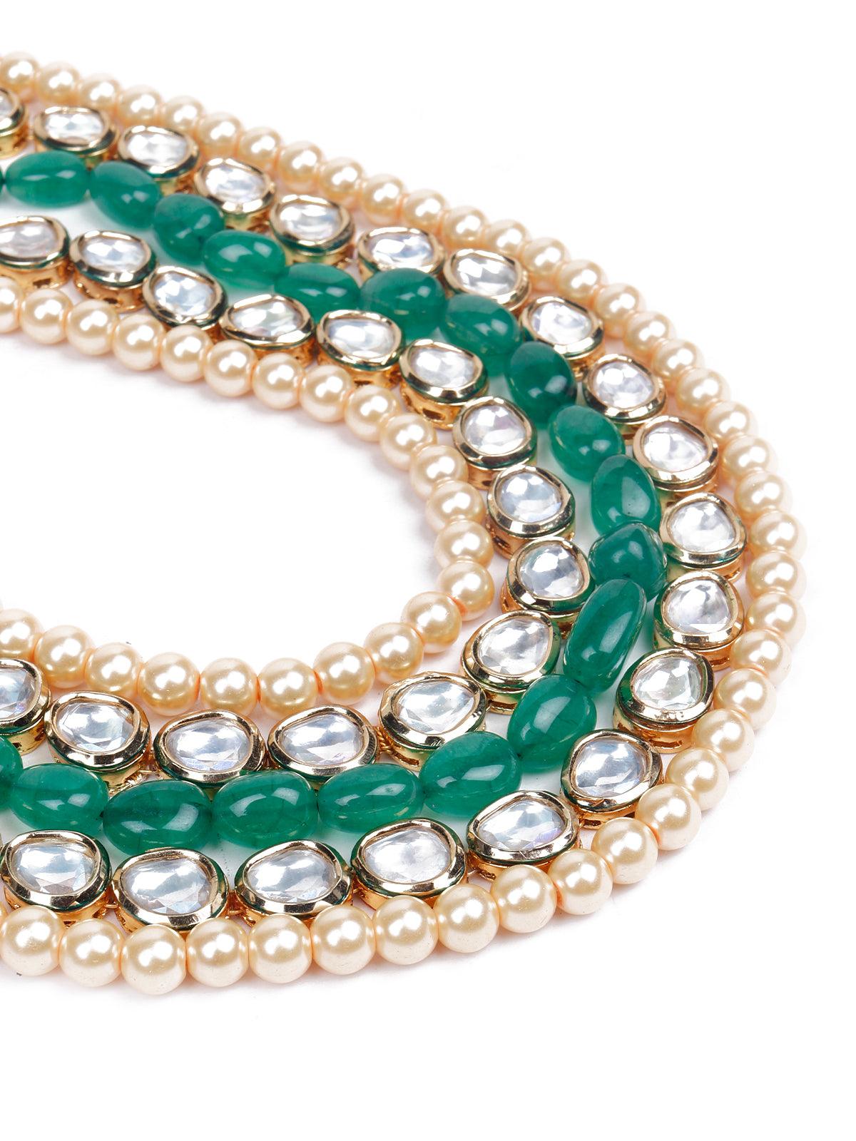 Kundan work statement choker necklace - Rajwada