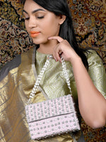 Lavender Embellished Box Clutch - Odette