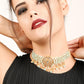 Light Green Ethnic Choker Necklace Set - Rajwada