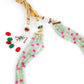 Light Kelly Green And Ruby Pink Necklace Set - Rajwada