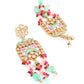 Light Kelly Green And Ruby Pink Necklace Set - Rajwada