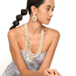 Light peach designer elegant necklace set for women - Rajwada