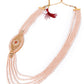 Light peach designer elegant necklace set for women - Rajwada