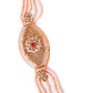 Light peach designer elegant necklace set for women - Rajwada