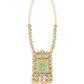 Lime Green Kundan Necklace - Rajwada