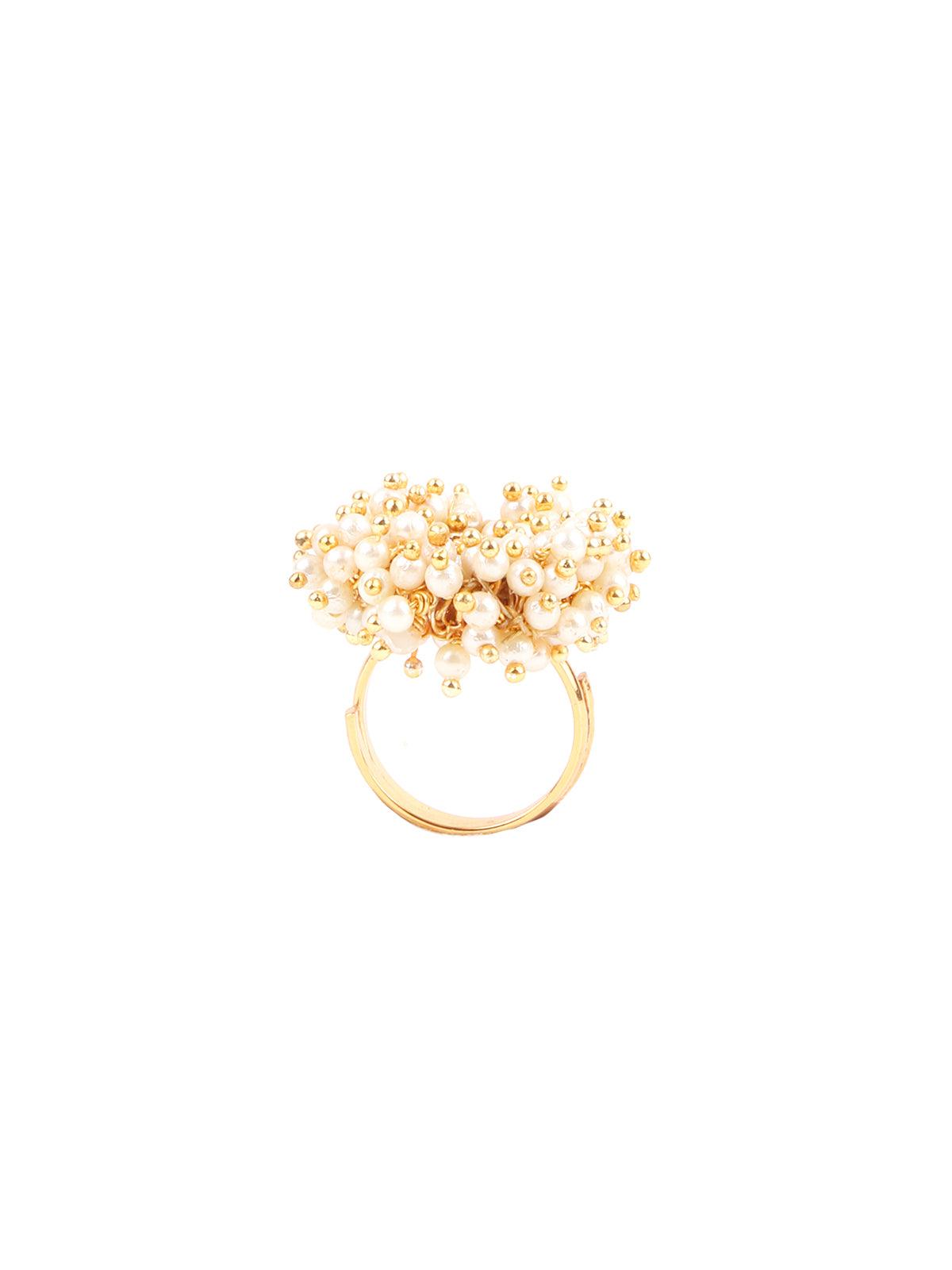 Little Bunch Of Pearls Ring - Rajwada