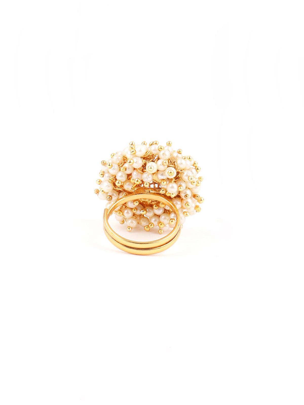 Little Bunch Of Pearls Ring - Rajwada