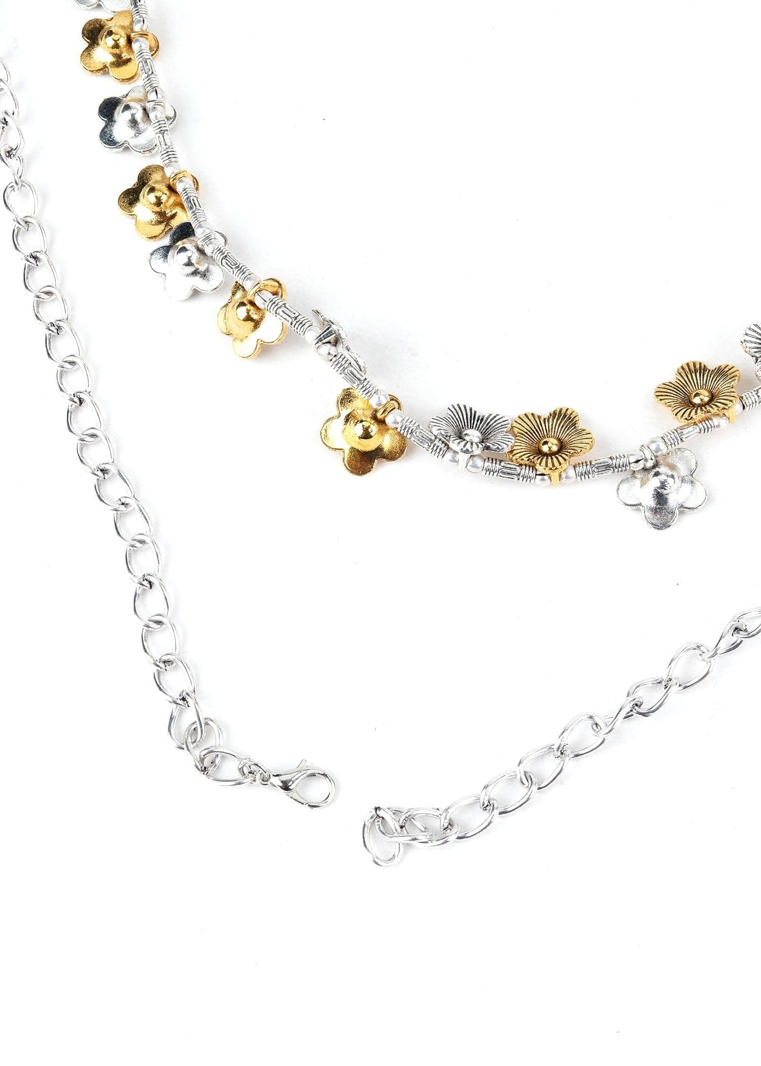 Long Brass Look Heavy Necklace! - Rajwada