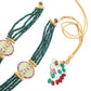 Long Stupefying GreenOnyx Kundan Necklace Set - Rajwada