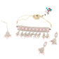 Lovely Rose Quartz Kundan Style Choker Necklace Set - Rajwada