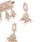 Lovely Rose Quartz Kundan Style Choker Necklace Set - Rajwada