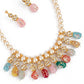 Lustrous Pearl Multi-Coloured Onyx Necklace Set! - Rajwada