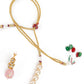 Lustrous Pearl Multi-Coloured Onyx Necklace Set! - Rajwada