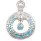 LUXURIANT GERMAN RHODIUM AND BLUE DANGLING EARRINGS - Rajwada