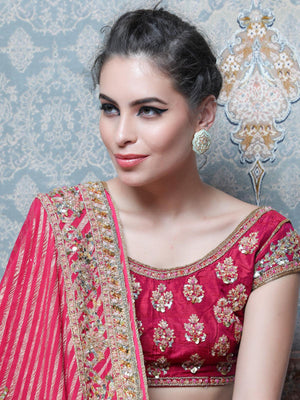 LUXURIANT GOLD MEENAKARI EAR STUDDS - Rajwada