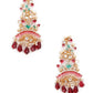 LUXURIANT GOLD MULTICOLORED DANGLING EARRINGS - Rajwada