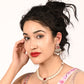 Rajwada Off White Alloy Embellished Jewellery Set For Women