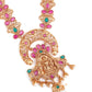 Maroon Beaded Gold plated Temple Jewellery set - Rajwada