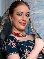 Maroon Choker Necklace Set - Rajwada