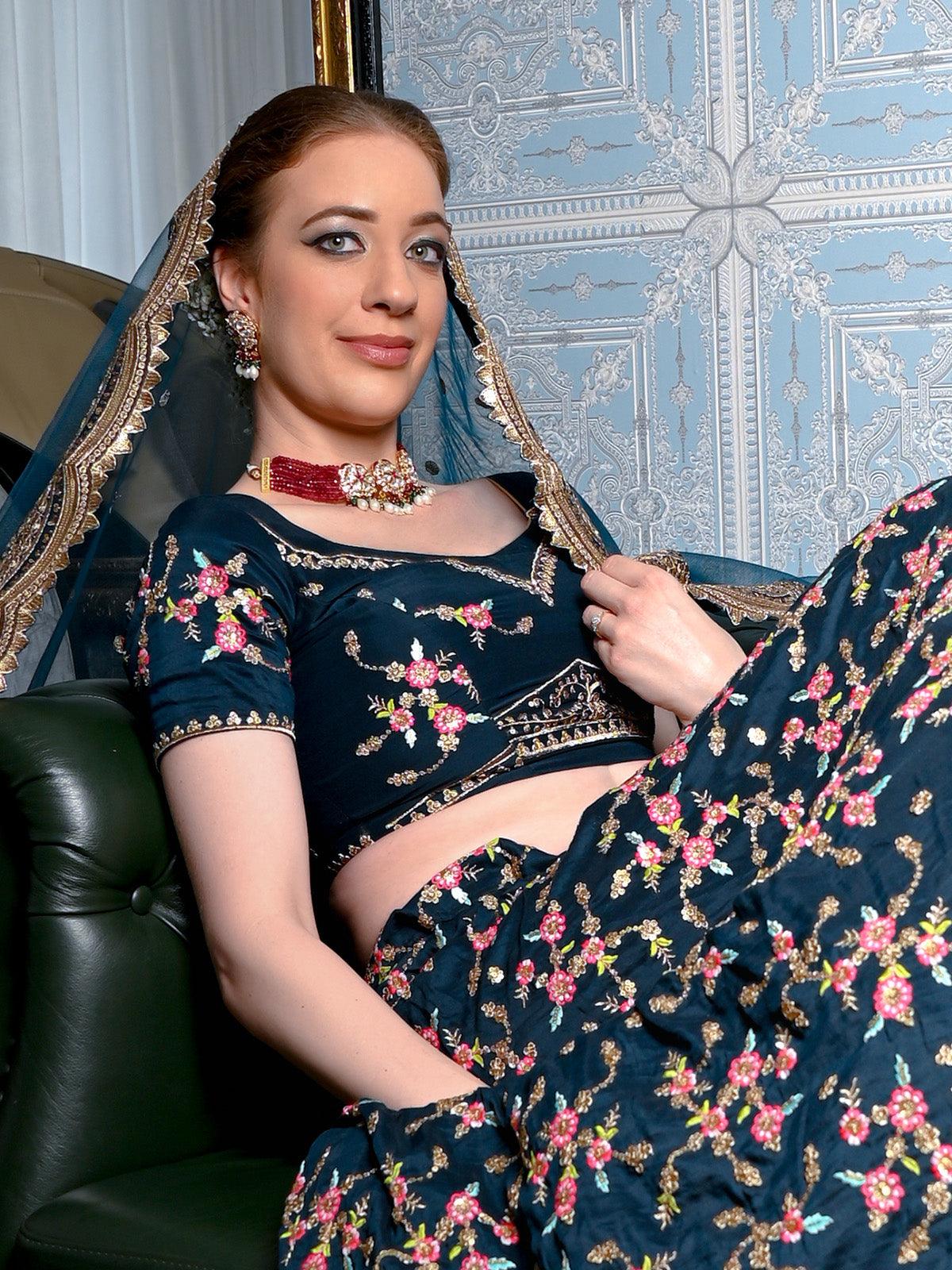 Maroon Choker Necklace Set - Rajwada