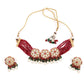 Maroon Choker Necklace Set - Rajwada