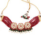 Maroon Choker Necklace Set - Rajwada