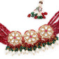 Maroon Choker Necklace Set - Rajwada