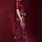 Maroon Embroidered Banglori Silk Saree - Rajwada