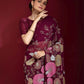 Maroon Embroidered Banglori Silk Saree - Rajwada