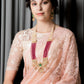Maroon Long Magical Onyx  Kundan Necklace Set - Rajwada