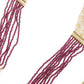 Maroon Long Magical Onyx  Kundan Necklace Set - Rajwada