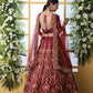 Maroon Sequins Art Sillk Lehenga Set - Rajwada