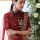 Maroon Sequins Art Sillk Lehenga Set - Rajwada