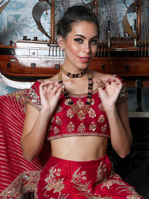 Marvel in Beads - Choker and Long Necklace set - Rajwada