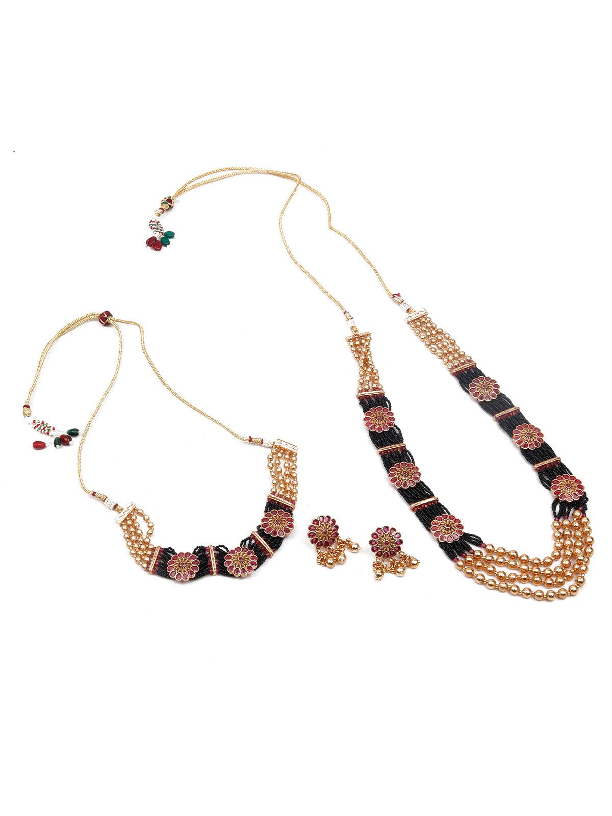 Marvel in Beads - Choker and Long Necklace set - Rajwada