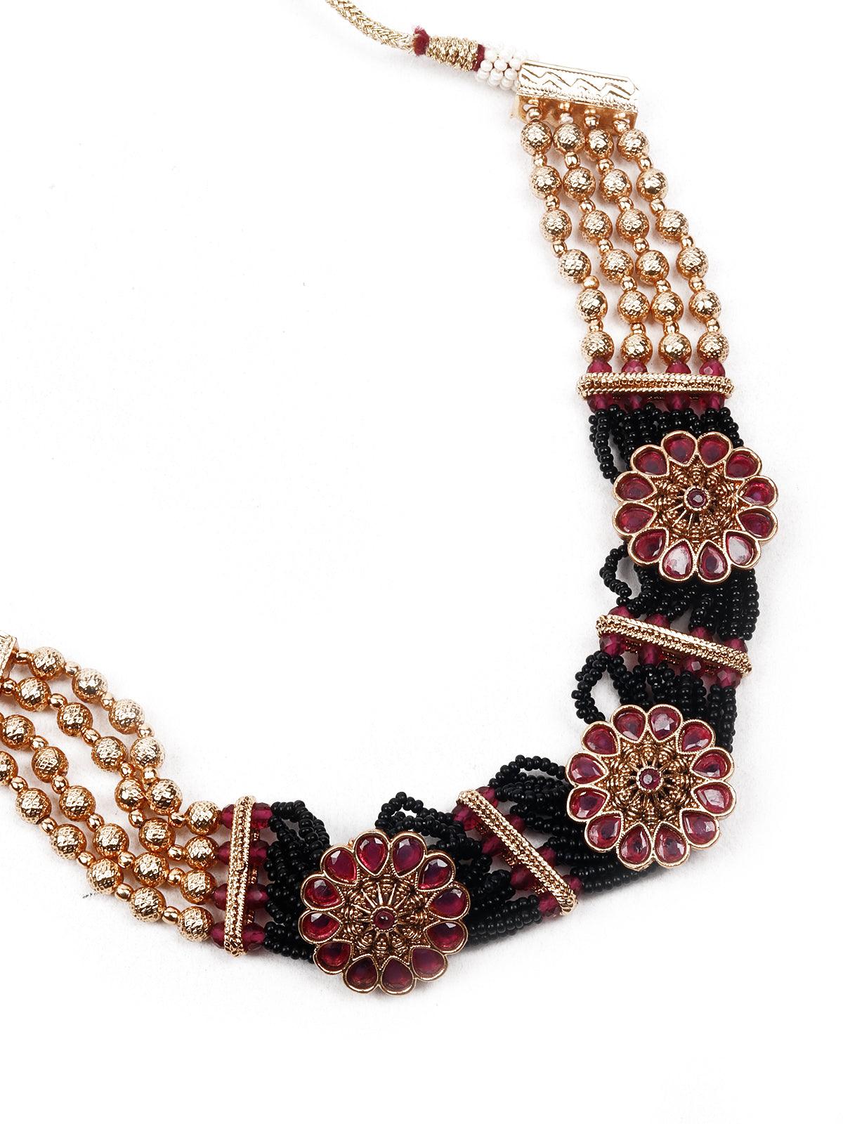Marvel in Beads - Choker and Long Necklace set - Rajwada
