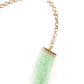 Matte Finish Gold Tone Mint Green Onyx-Mani Choker Set - Rajwada